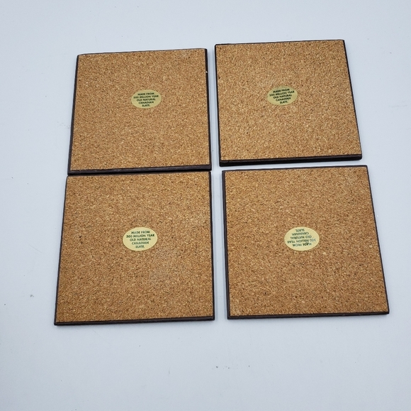 Slate Coaster Set of 4 Square Animal Print Canadian Handcrafted Boxed - Picture 3 of 13